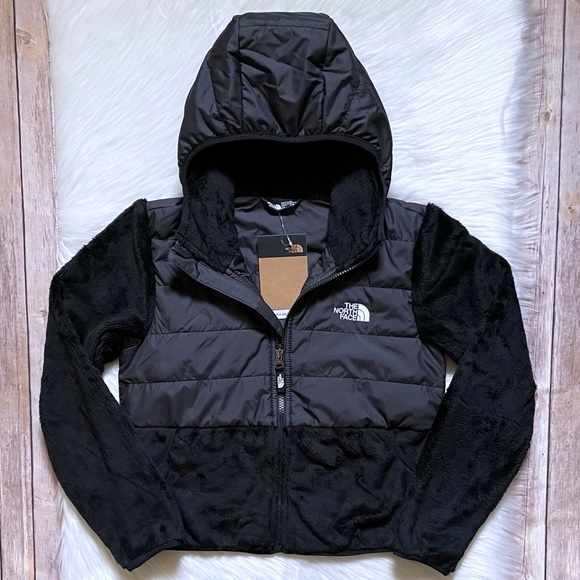 The North Face Girls’ Sherpa Nylon Jacket In Black - Picture 1 of 10